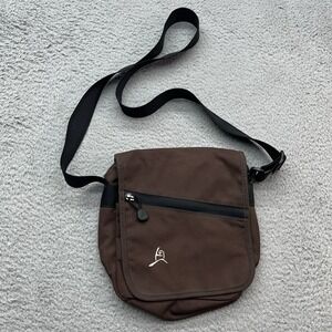 Overland Equipment Crossbody Bag Brown Canvas Adjustable Strap Pockets USA Made